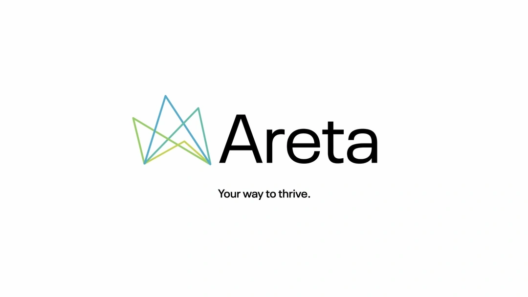 Project thumbnail for Areta featuring a black Areta logo on a white background.