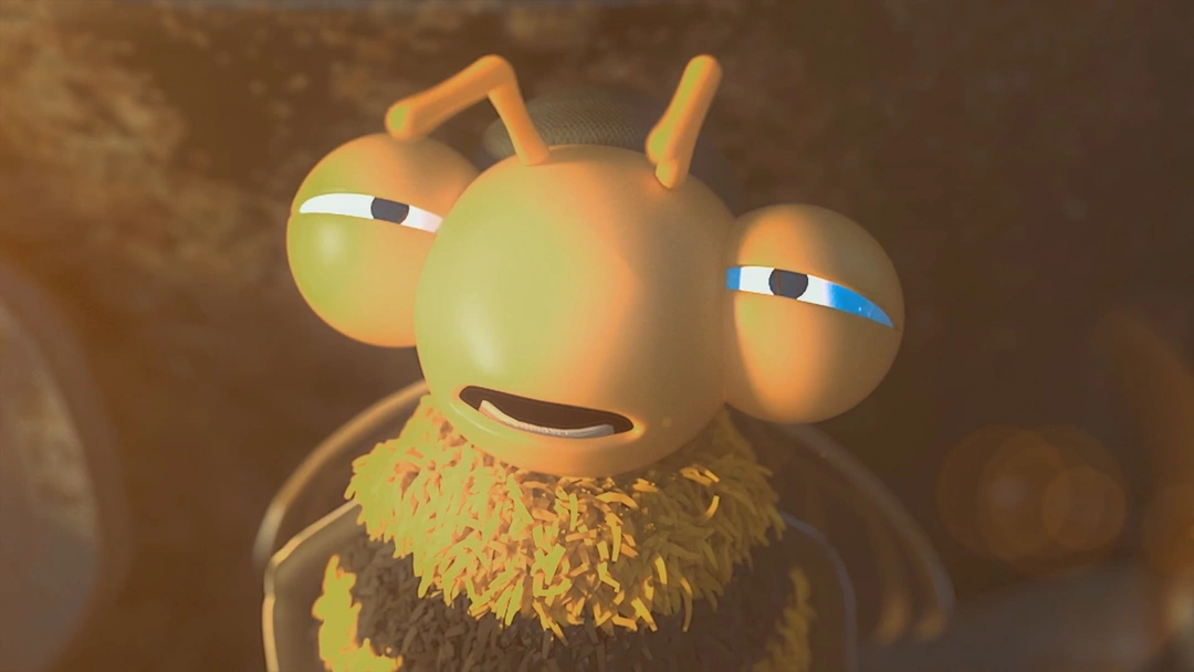 Poster thumbnail for Caritas '22 Advent Appeal project. The scene features an animated bee looking into an opened sardine tin.